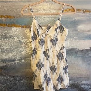 Boutique brand blue and white romper. Cute and patterned. Perfect for summer.